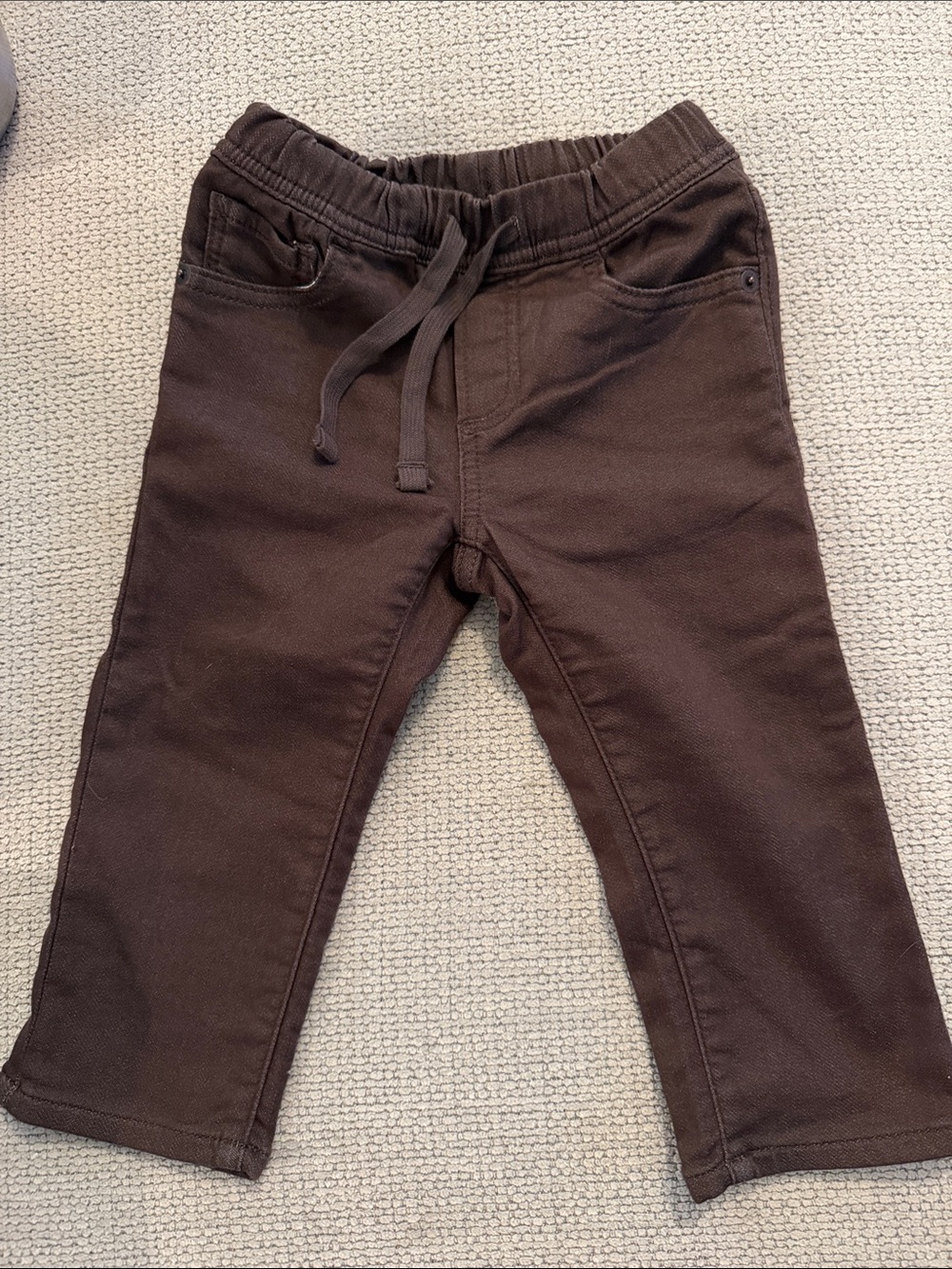 GAP Toddler Brown Pull-On Drawstring Jeans